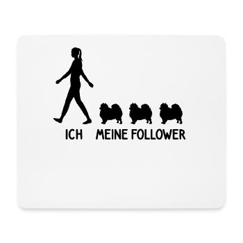Ich Meine Follower Spitz Pomeranian Hunde Züchter - Mousepad (Querformat) - Weiß - Vorne