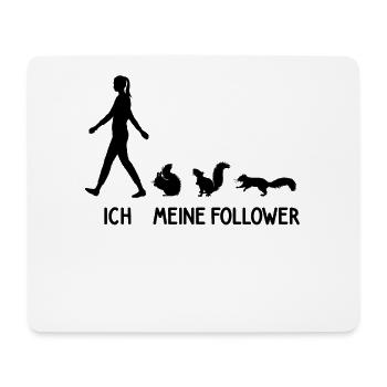 Ich Meine Follower Eichhörnchen Liebhaber Nager - Mousepad (Querformat) - Weiß - Vorne