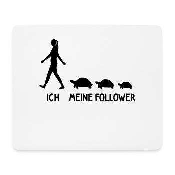 Ich Meine Follower Schildkröte Zoo Reptilien - Mousepad (Querformat) - Weiß - Vorne