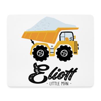 Eliott prenom eliott avec camion - Tapis de souris (format paysage) - blanc - Devant