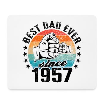 Bester Papa der Welt seit 1957 Vatertag Geburtstag - Mousepad (Querformat) - Weiß - Vorne