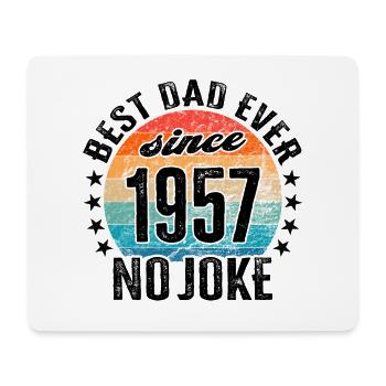 Bester Papa der Welt seit 1957 No Joke - Mousepad (Querformat) - Weiß - Vorne