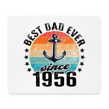 Best dad in the world since 1956 anchor - Mouse Pad (horizontal) - white - Front
