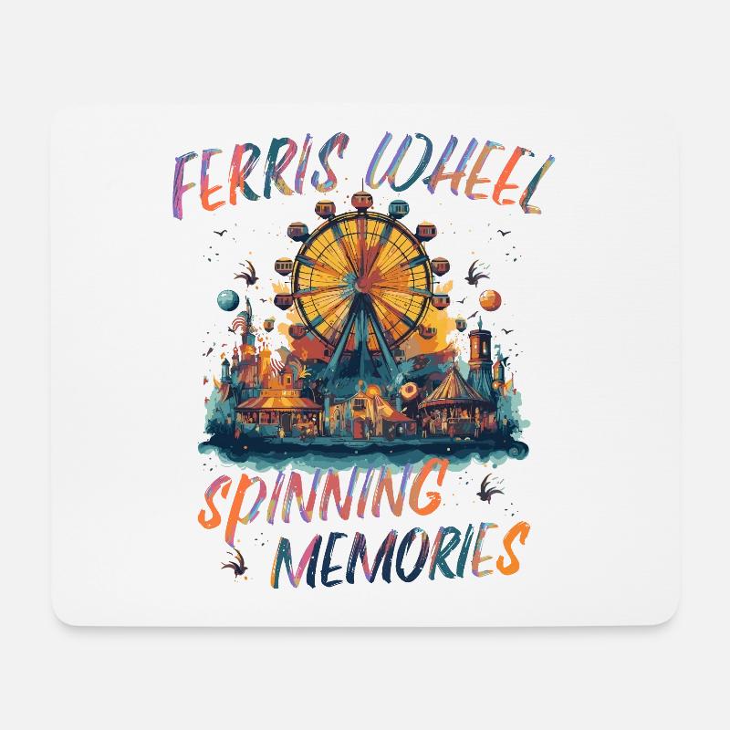 Freizeitpark Jahrmarkt Rummelplatz Dorffest - Mousepad (Querformat) - Weiß