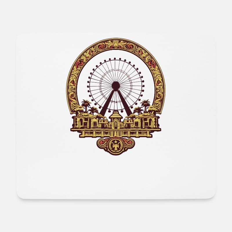 Freizeitpark Jahrmarkt Rummelplatz Volksfest - Mousepad (Querformat) - Weiß
