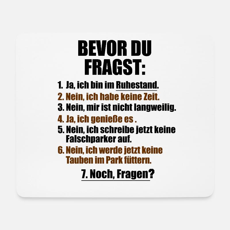 Ruhestand Renteneintritt Pensioner Rente lustiges - Mousepad (Querformat) - Weiß