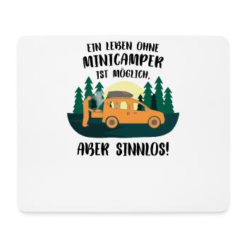 Minicamper SENSELESS Camping-Camper Microcamper - Mouse Pad (horizontal) - white - Front