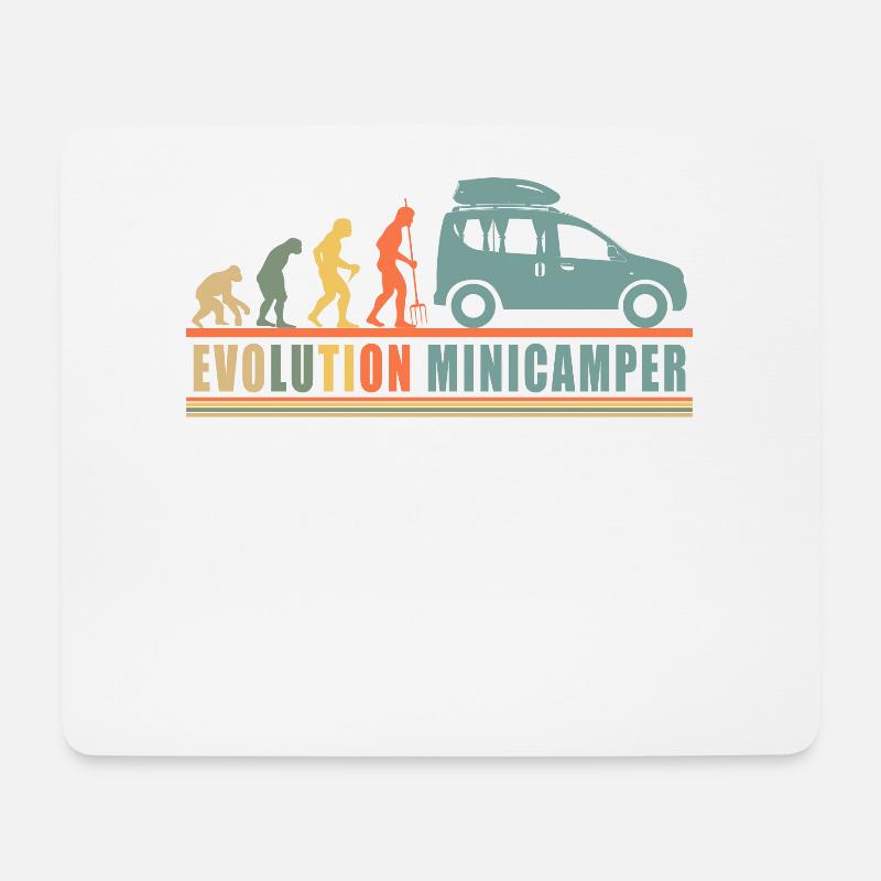 Evolution Minicamper Camping-Camper Microcamper - Mousepad (Querformat) - Weiß