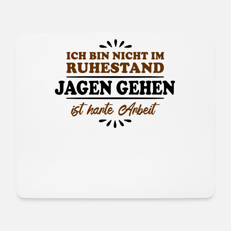 Ruhestand Rentner Pensioner Jäger - Mousepad (Querformat) - Weiß