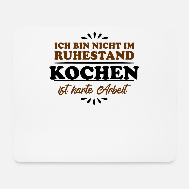 Ruhestand Rentner Pensioner Koch - Mousepad (Querformat) - Weiß