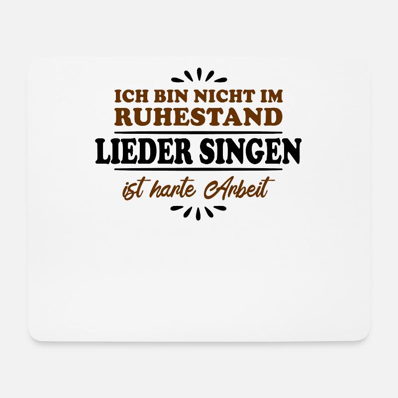 Ruhestand Rentner Pensioner Lieder-Sänger - Mousepad (Querformat) - Weiß