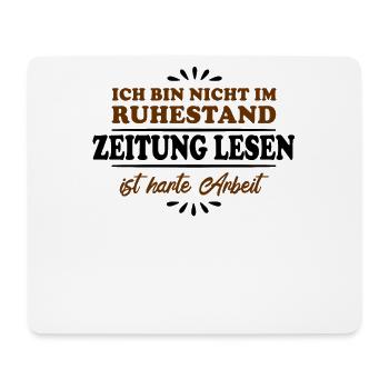 Ruhestand Rentner Pensioner Zeitung-lesen - Mousepad (Querformat) - Weiß - Vorne