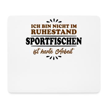 Ruhestand Rentner Pensioner Sportfischer - Mousepad (Querformat) - Weiß - Vorne