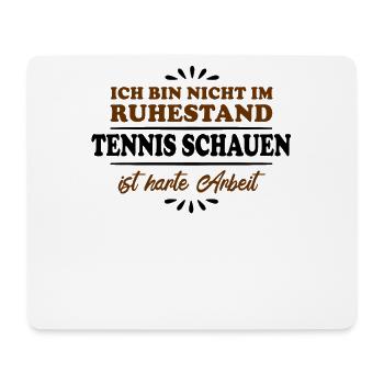Retirement Pensioner Pensioner Tennis - Mouse Pad (horizontal) - white - Front