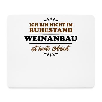 Ruhestand Rentner Pensioner Weinanbauer - Mousepad (Querformat) - Weiß - Vorne
