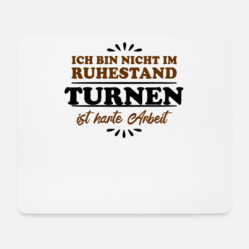 Ruhestand Rentner Pensioner Turner - Mousepad (Querformat) - Weiß