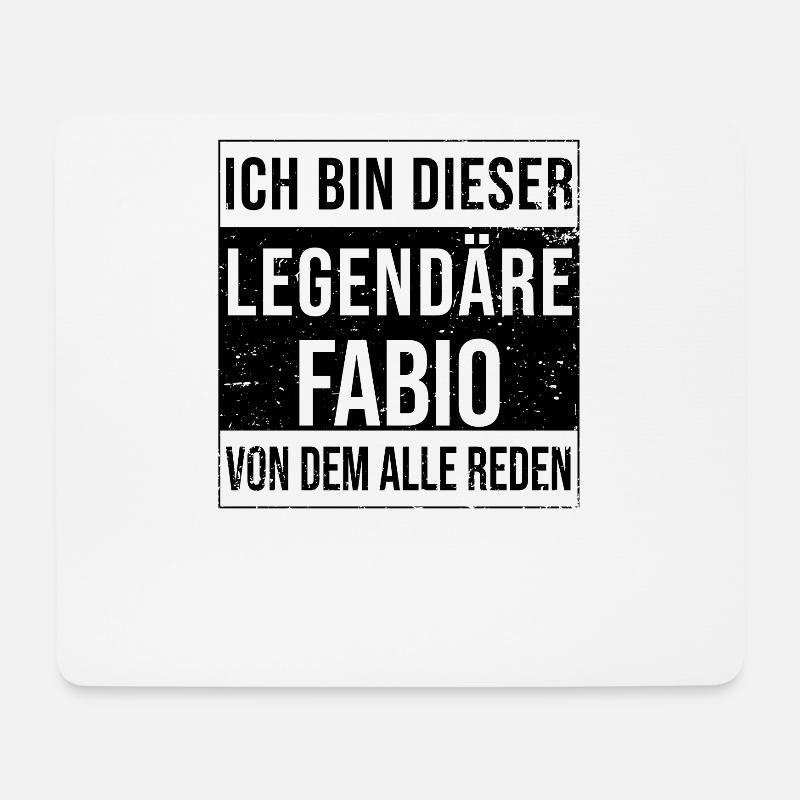Ich bin dieser legendäre für Fabio - Mousepad (Querformat) - Weiß