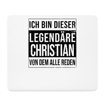I'm this legendary for Christian - Mouse Pad (horizontal) - white - Front