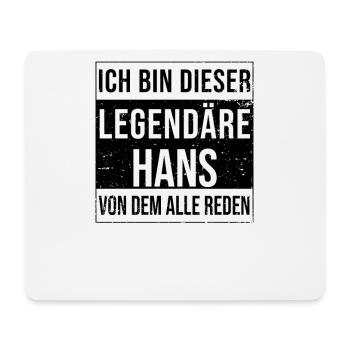 Je suis cette légende pour Hans - Tapis de souris (format paysage) - blanc - Devant