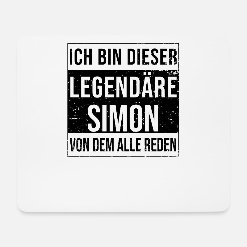 Ich bin dieser legendäre für Simon - Mousepad (Querformat) - Weiß
