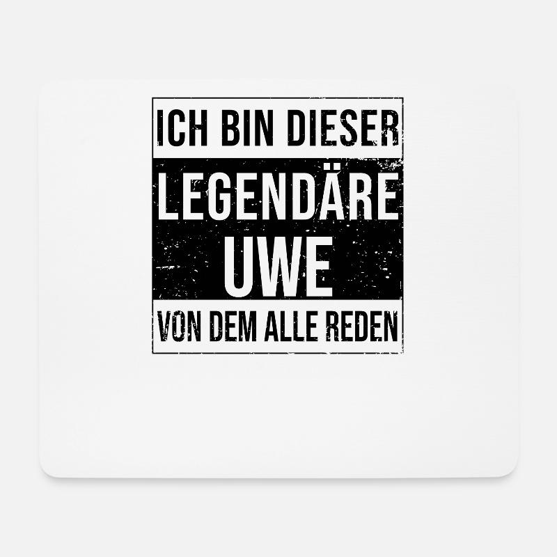 Ich bin dieser legendäre für Uwe - Mousepad (Querformat) - Weiß