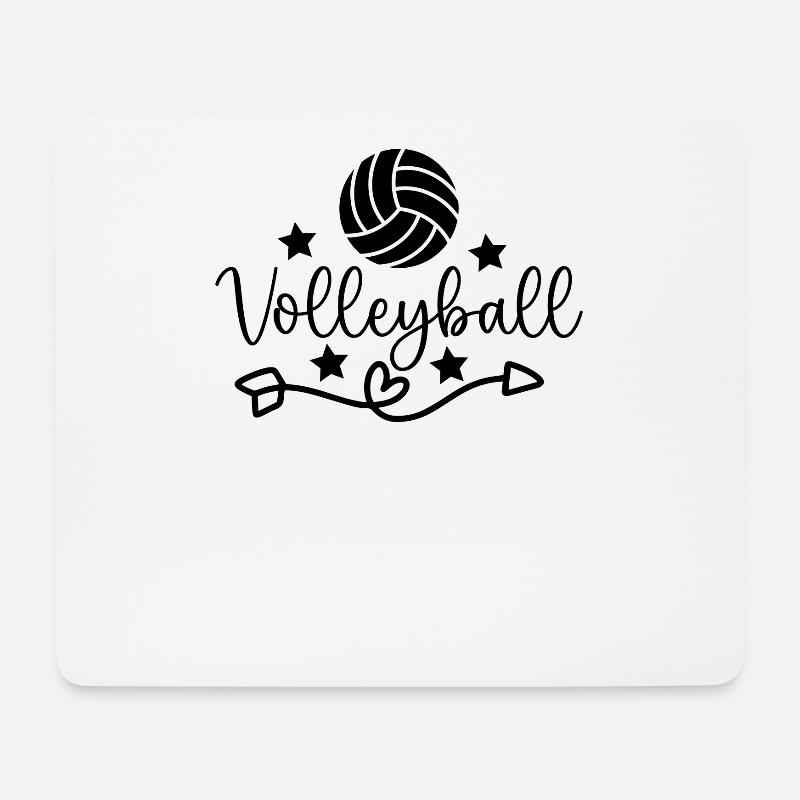 Volleyball Ball Volleyballer Game Volleyball - Mousepad (Querformat) - Weiß