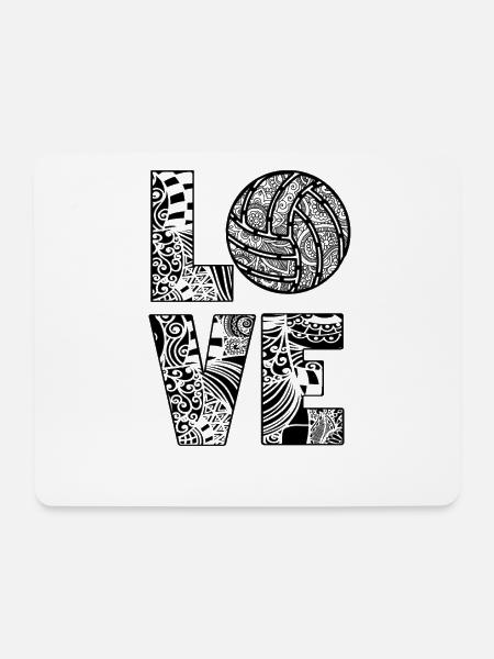 Volleyball-MAMA Volleyball Ball Volleyballer - Mousepad (Querformat) - Weiß