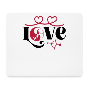 Basketballer Basketball-spieler Love Basketball - Mousepad (Querformat) - Weiß - Vorne