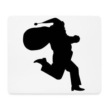 Santa Claus is running - Mousepad (Querformat) - Weiß - Vorne