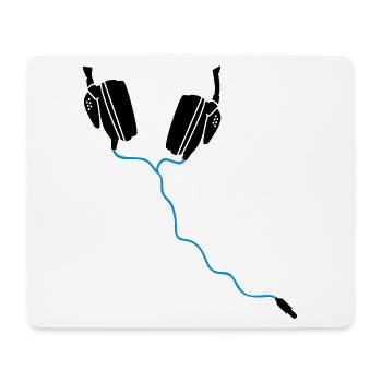 kopfhörer headphones DJ - Mousepad (Querformat) - Weiß - Vorne