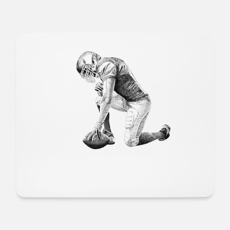 American football - Mousepad (Querformat) - Weiß