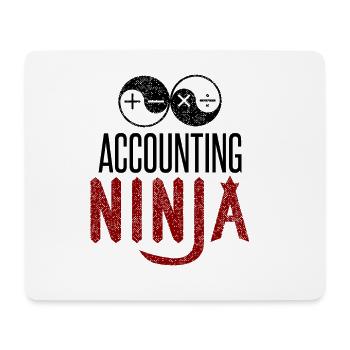 Accounting Ninja - Buchhaltung Finanzen Bilanz - Mousepad (Querformat) - Weiß - Vorne