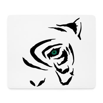 Oeil de tigre Mystérieux Graphique - Tapis de souris (format paysage) - blanc - Devant