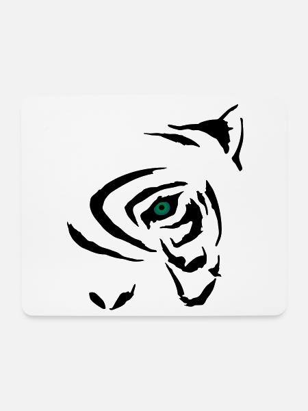 Tribal Tiger 2 - Mousepad (Querformat) - Weiß