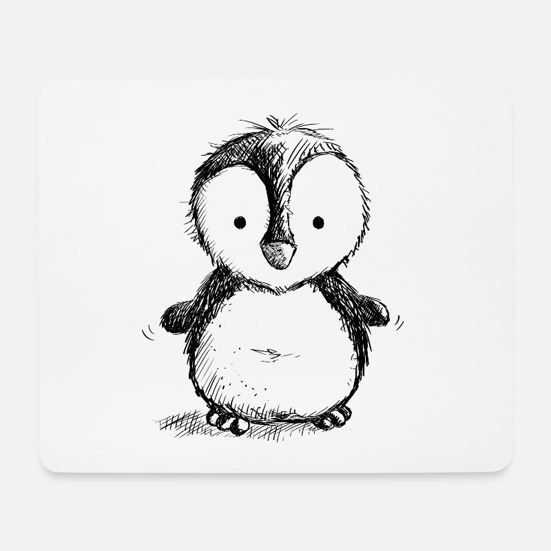 Pinguin Baby - PInguine - Wildtier - Vogel - Comic - Mousepad (Querformat) - Weiß