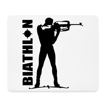 Biathlon - Mousepad (Querformat) - Weiß - Vorne