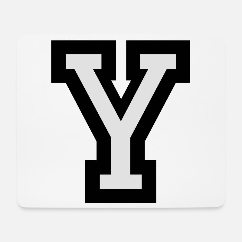 Letter Y two-color - Mouse Pad (horizontal) - white