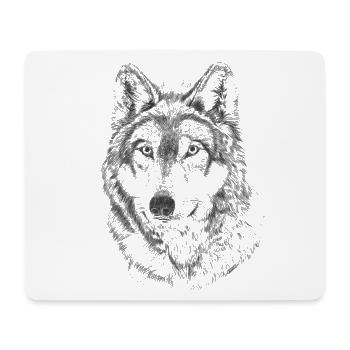 Wolf - Tapis de souris (format paysage) - blanc - Devant