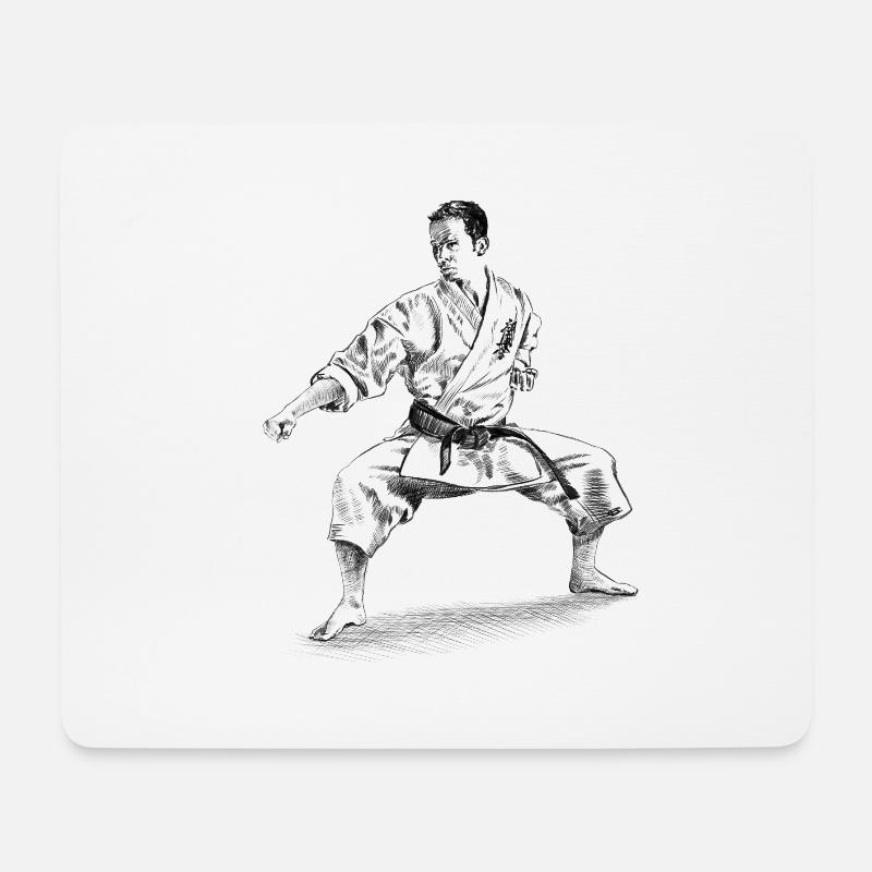 karate - Mouse Pad (horizontal) - white