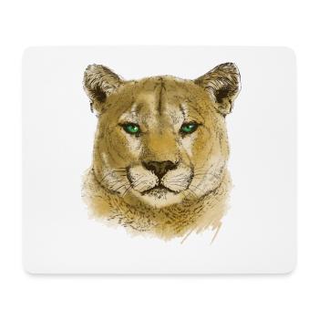 wildkatze - Mousepad (Querformat) - Weiß - Vorne