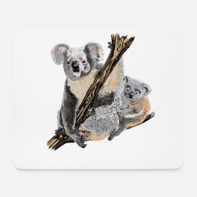 Koala - Mousepad (Querformat) - Weiß