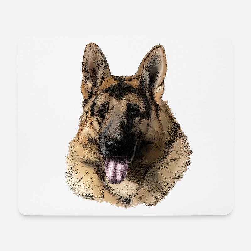 German shepherd - Mouse Pad (horizontal) - white