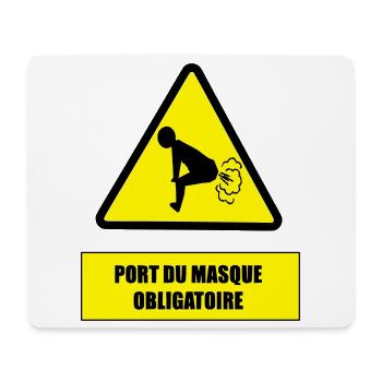 Danger pet - Tapis de souris (format paysage) - blanc - Devant
