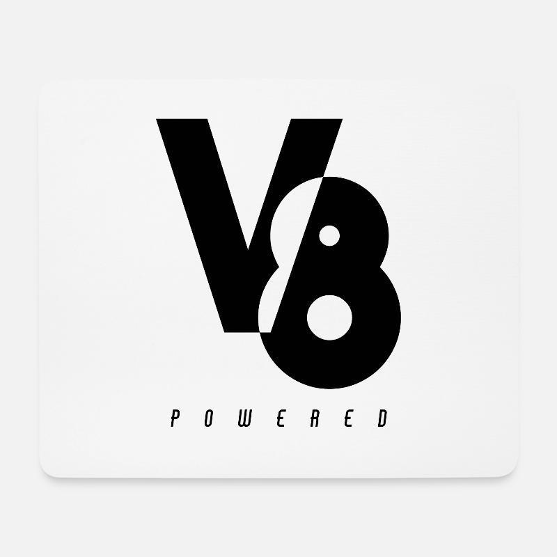 V8 Powered V Engine Muscle Car Pickup SUV Fan - Mouse Pad (horizontal) - white