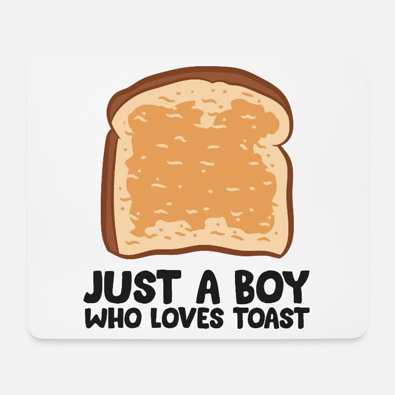 Nur Ein Junge Der Toast Liebt - Mousepad (Querformat) - Weiß