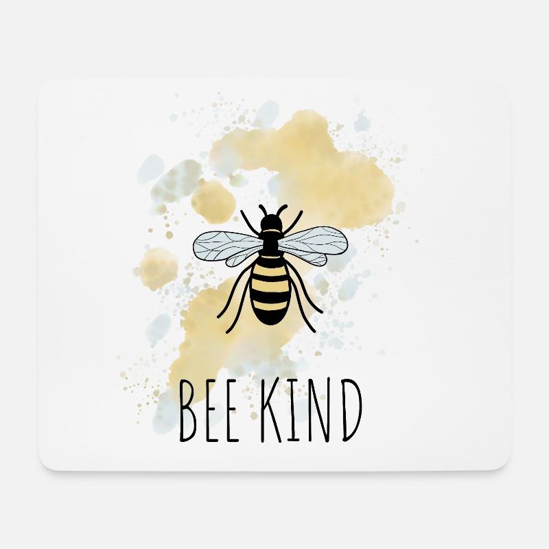 Biene Be Bee Kind - Mousepad (Querformat) - Weiß