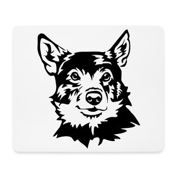 Swedish wall dog - Mouse Pad (horizontal) - white - Front