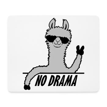 No Drama Lama - Mousepad (Querformat) - Weiß - Vorne