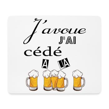 J''ai cédé à la pression - Tapis de souris (format paysage) - blanc - Devant