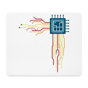 Computer chip - Creative illustration - Mouse Pad (horizontal) - white - Front